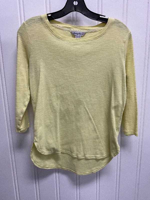 Fashion-Forward Top 3/4 Sleeve Basic By Tommy Bahama In Yellow