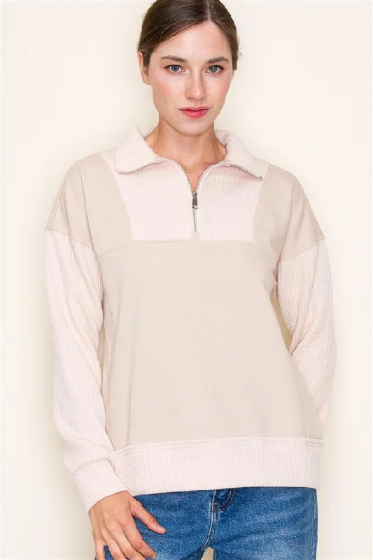 Sophisticated Fashion Knit Half Zip Collared Tops - 3 Colors! - FINAL SALE