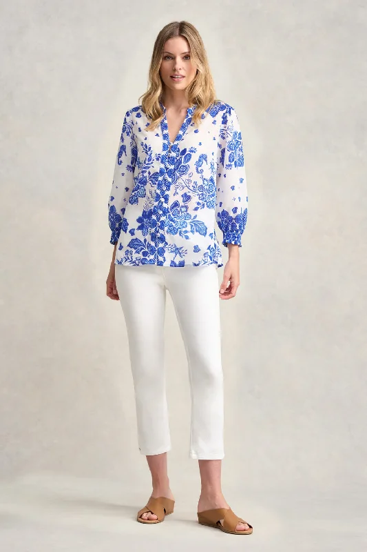 Chic & Cozy Collection Border Printed Shirt