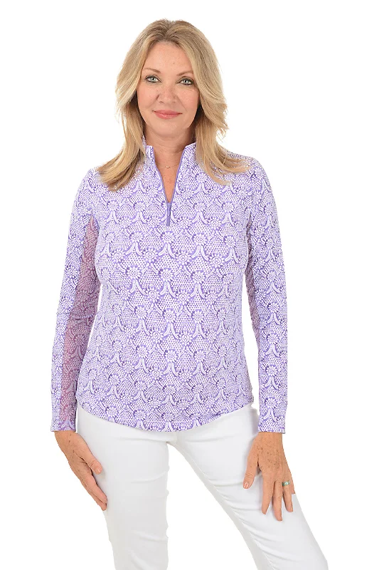 Sophisticated Fashion Lavender Leslie Sunflower UPF50+ Sun Shirt