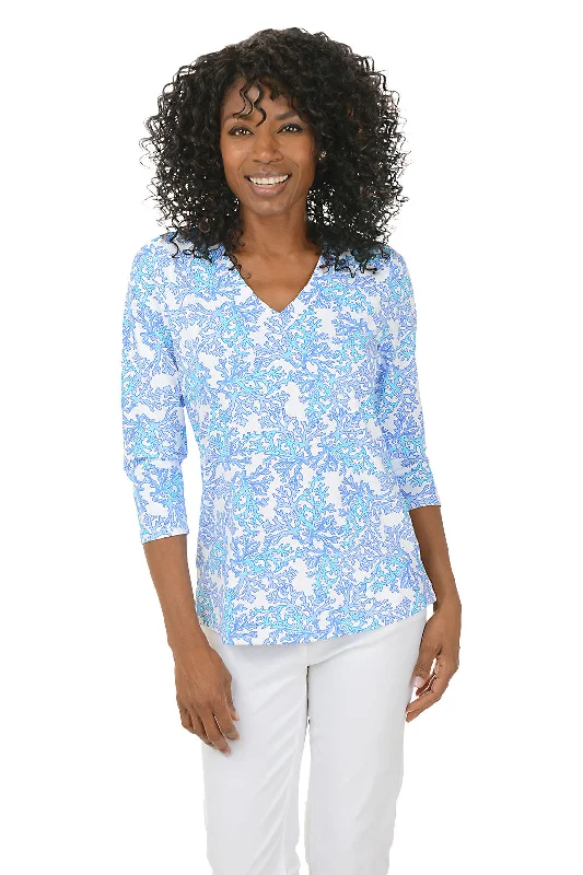 Limited Time Flash Sale Blue Coral Classic UPF50+ V-Neck Top