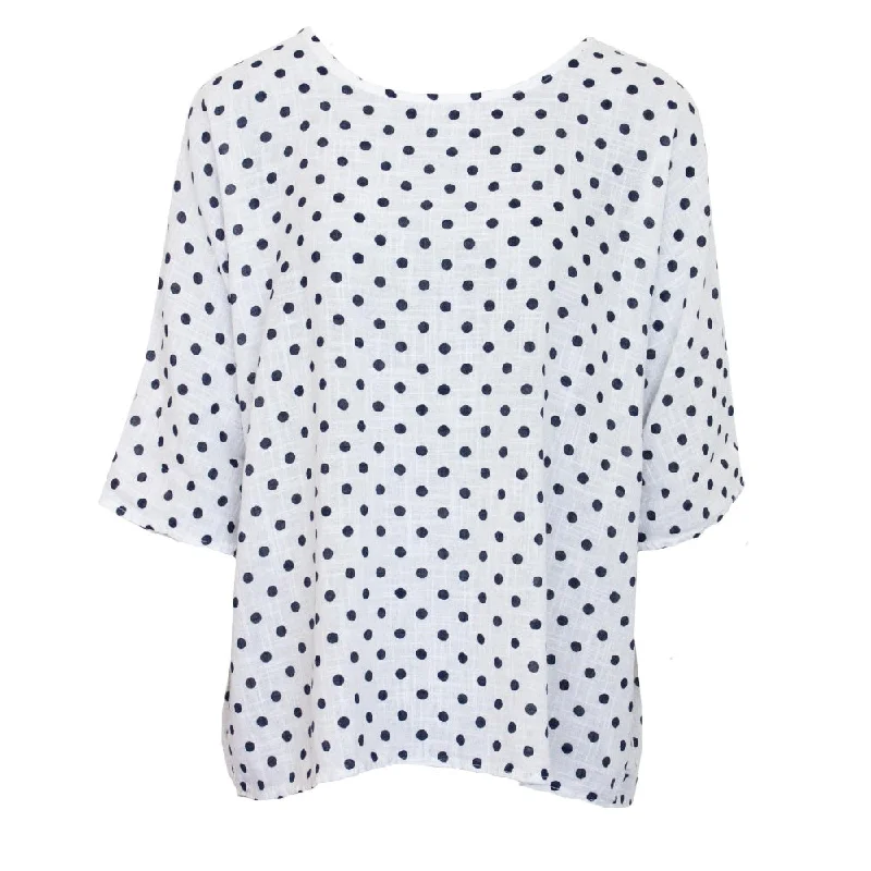 Exclusive Fashion Deals Spotty Top - White - One Size