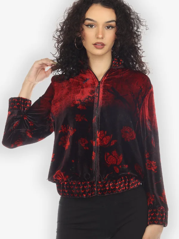 Comfort Meets Fashion Zip Up Velvet Cardi