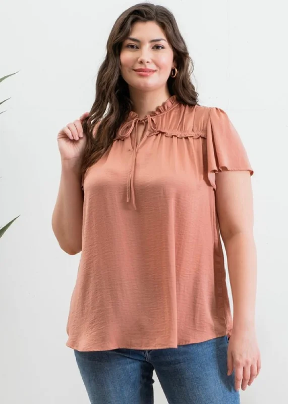 Minimalist Fashion Sale Curvy Sienna Ruffle Top