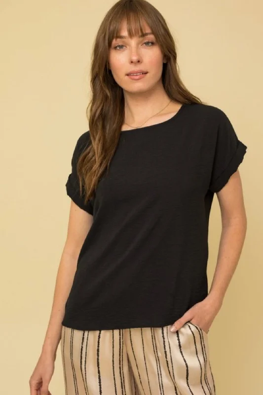 Low Price Special Short Roll-Up Sleeve Tops - 4 Colors!