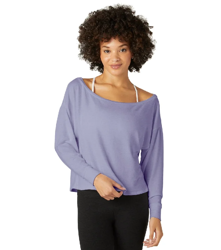 Formal Attire For Women Edgy Fashion Deals Beyond Yoga Let Loose Pullover Pale Blue Violet