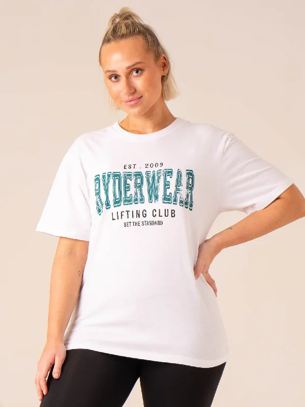 Women's Clothing Sets Don't Miss Out Grit Oversized T-Shirt - White