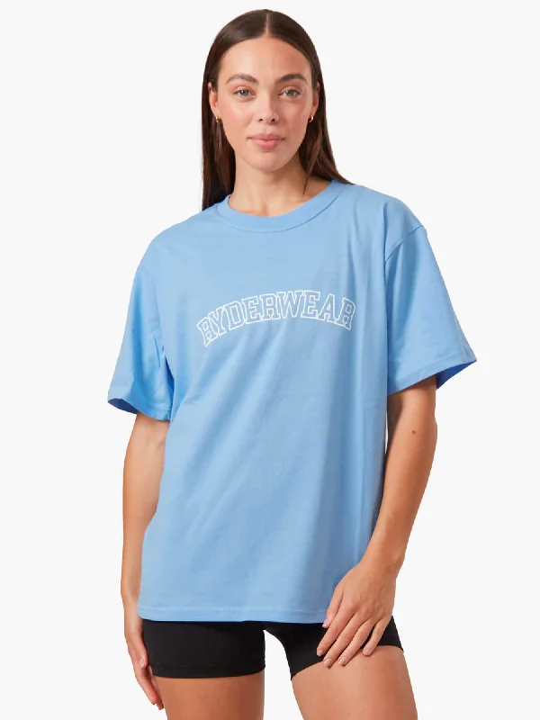 Women's Luxury Garments Swimwear Summer Blowout Oversized T-Shirt - Sky Blue