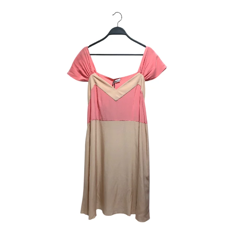 Women's Professional Garments Limited-Time Offer MIU MIU/SL Dress/42/Silk/BEG/PINK BOW DRESS