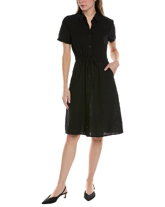 Women's Athleisure Apparel Hot Picks Ellen Tracy Linen-Blend Shirtdress