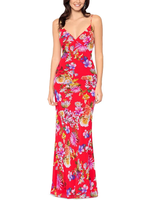 Women's Wardrobe Apparel Exclusive Deals Online Womens Chiffon Floral Evening Dress