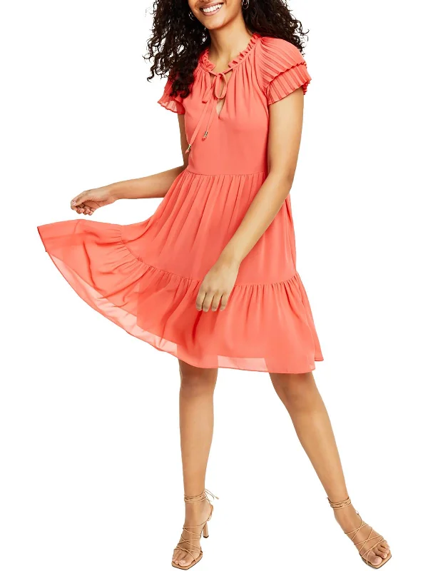 Timeless Women's Garments Vibrant Style Promotions Womens Tiered Mini Fit & Flare Dress