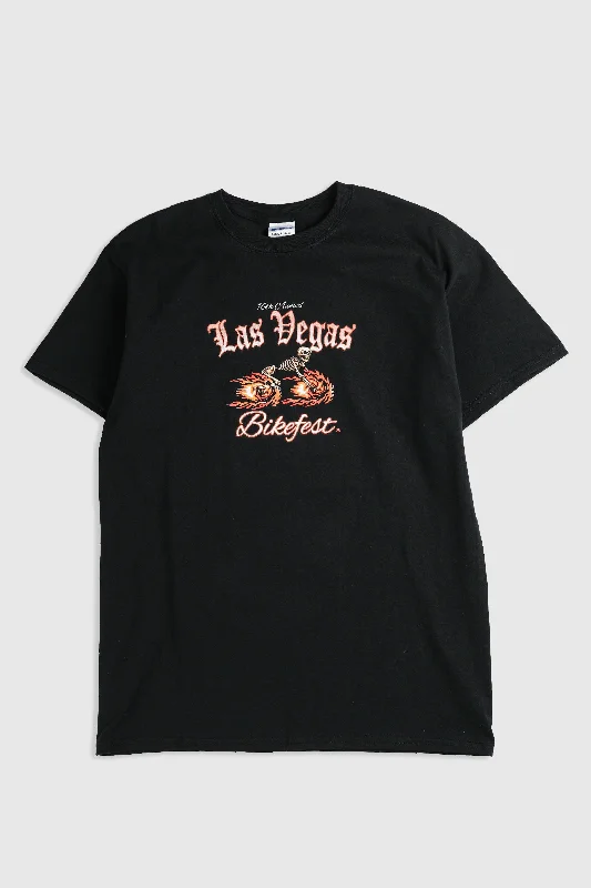 Sustainable Gender-Neutral Apparel Street Chic Discounts Deadstock Las Vegas Bike Fest Tee - M