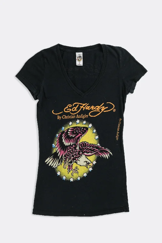 Classic And Timeless Gender-Neutral Fashion Urban Fashion Vintage Ed Hardy Tee - S