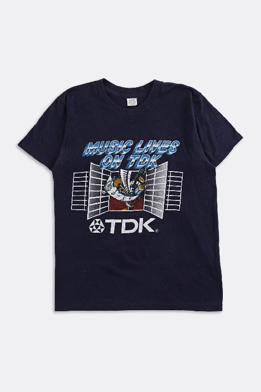 Versatile Gender-Free Wardrobe Essentials End Of Season Sale Vintage TDK Tee - XS