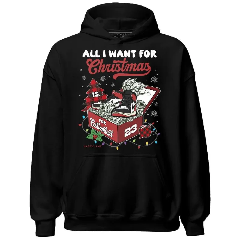 Breathable And Lightweight Unisex Wear Polished Style Deals Black Toe Reimagined 1s NastyJamz Hoodie Match Dollar Sneaker Box Christmas Custom Text