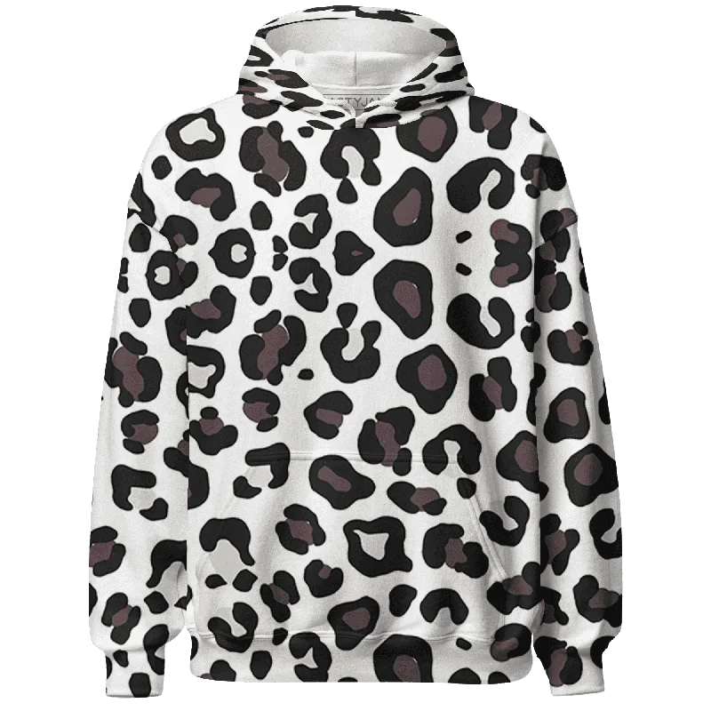 Functional And Stylish Unisex Wear Playful Fashion Offers NastyJamz Burgundy Crush 3s Hoodie Match Leopard Pattern All-Over Print