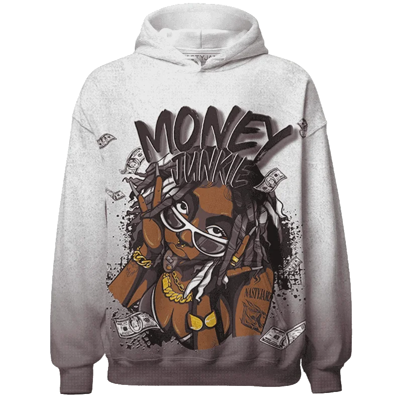 Everyday Wear For Men And Women Holiday Glam NastyJamz Burgundy Crush 3s Hoodie Match Money Junkie All-Over Print