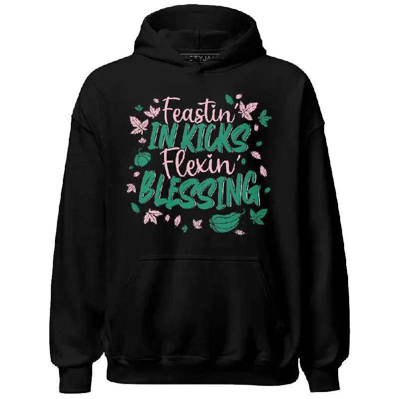 Gender-Neutral Trendy Clothing Styles Evening Elegance Dunk Soft Pink Malachite NastyJamz Hoodie Match Kicks Feasting