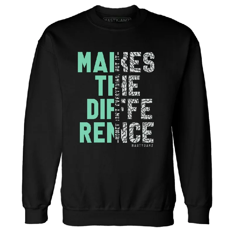 Relaxed-Fit Unisex Clothing Options Fashion Forward, Function First Green Glow 3s NastyJamz Sweatshirt Match Money Makes Difference